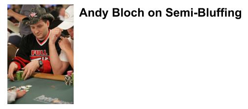 Andy Bloc professional poker player plays exclusively online at FillTiltPoker.com